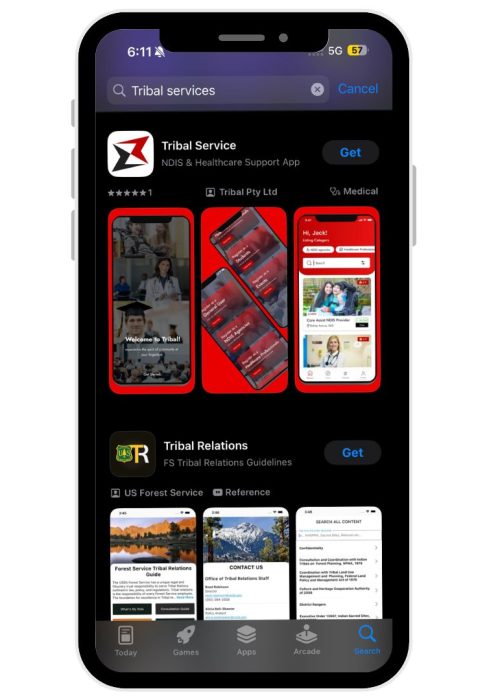 Tribal Service App store